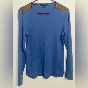 Lauren Ralph Lauren Blue Long Sleeve Top